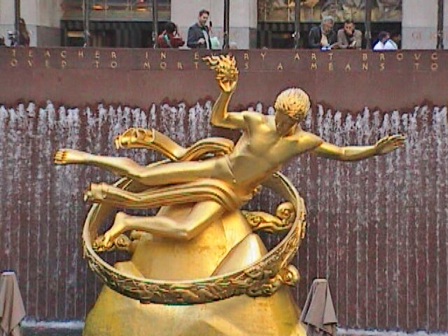 Prometheus statue in Rockefeller Plaza